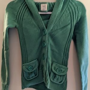 Abercrombie & Fitch Green ButtonDown Sweater